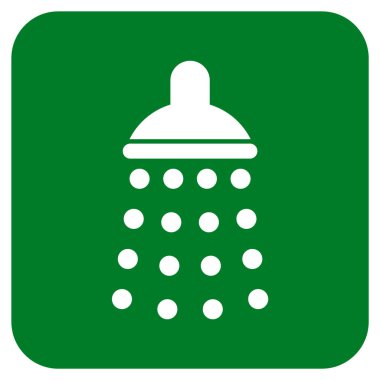 Duş düz kare vektör simgesi