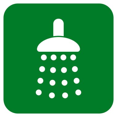 Duş düz kare vektör simgesi