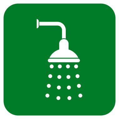 Duş düz kare vektör simgesi