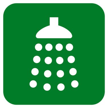 Duş düz kare vektör simgesi