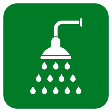 Duş düz kare vektör simgesi