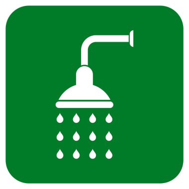 Duş düz kare vektör simgesi