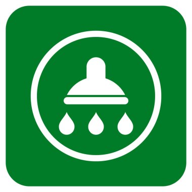 Duş düz kare vektör simgesi