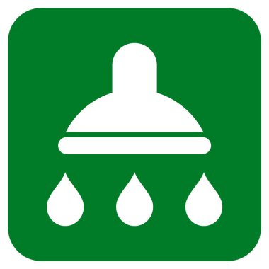 Duş düz kare vektör simgesi