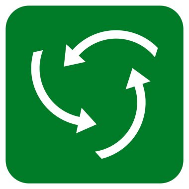 Oklar düz kare vektör simge girdap