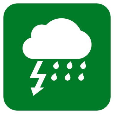 Fırtına düz kare vektör simgesi