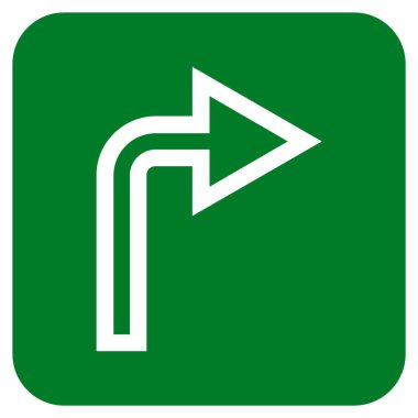 Vektör simge düz kare sağa dönün