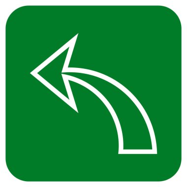 Düz kare vektör simgesi geri al