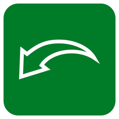 Düz kare vektör simgesi geri al