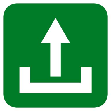 Düz kare vektör simge yüklemek