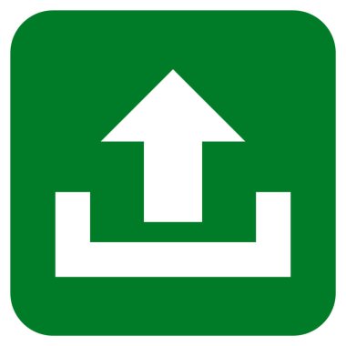 Düz kare vektör simge yüklemek