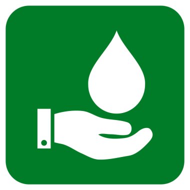 Vektör simge su hizmet düz kare