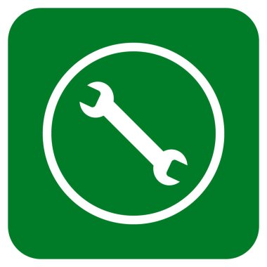 İngiliz anahtarı düz kare vektör simgesi