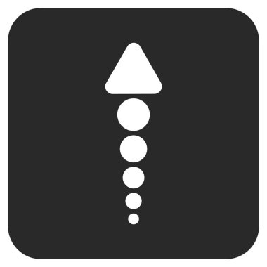 Düz yukarı ok vektör simgesi kare