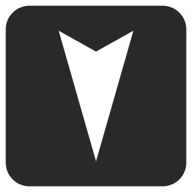 Vektör simge düz aşağı ok ucu kare