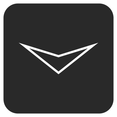 Vektör simge düz aşağı ok ucu kare