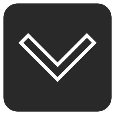 Vektör simge düz aşağı ok ucu kare