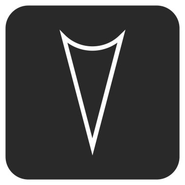 Vektör simge düz aşağı ok ucu kare