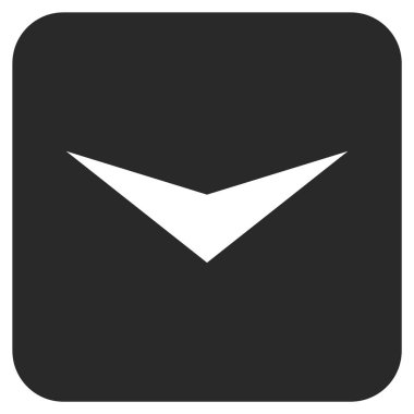 Vektör simge düz aşağı ok ucu kare