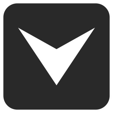 Vektör simge düz aşağı ok ucu kare