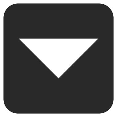 Vektör simge düz aşağı ok ucu kare