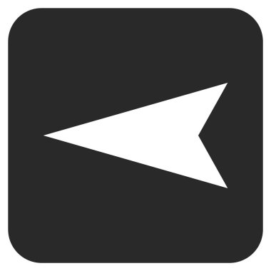 Vektör simge düz sol ok ucu kare