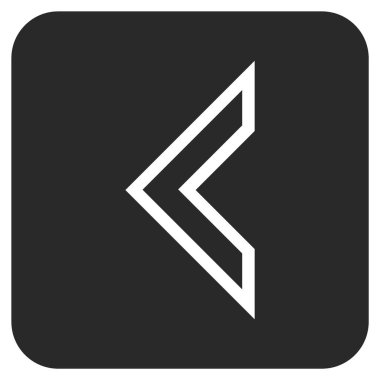 Vektör simge düz sol ok ucu kare