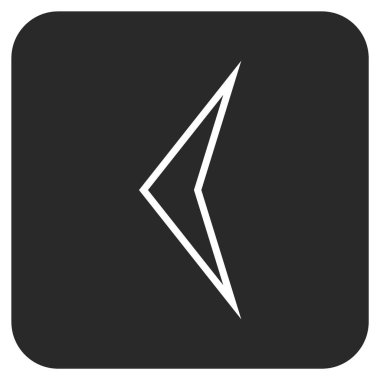 Vektör simge düz sol ok ucu kare