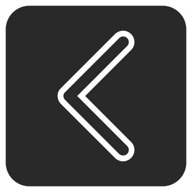 Vektör simge düz sol ok ucu kare