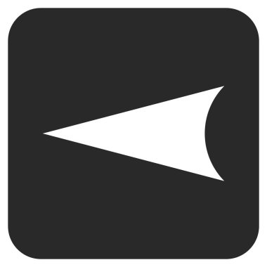 Vektör simge düz sol ok ucu kare