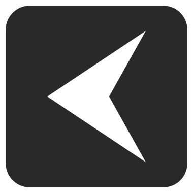 Vektör simge düz sol ok ucu kare