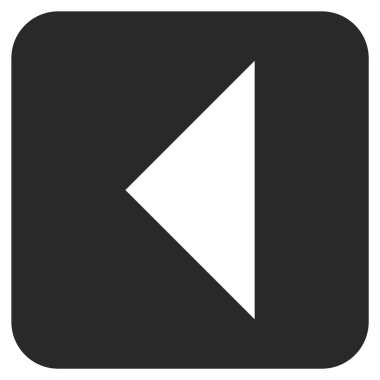 Vektör simge düz sol ok ucu kare