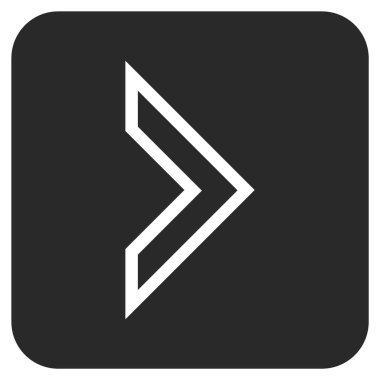 Ok ucu değil düz vektör simgesi kare