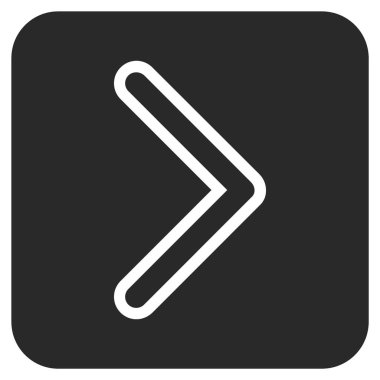 Ok ucu değil düz vektör simgesi kare