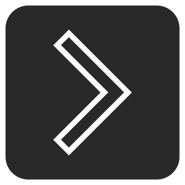 Ok ucu değil düz vektör simgesi kare