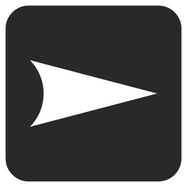 Ok ucu değil düz vektör simgesi kare