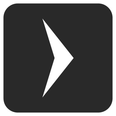 Ok ucu değil düz vektör simgesi kare