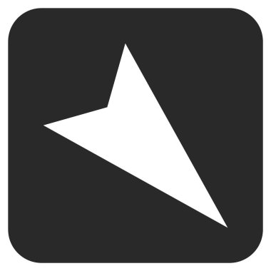 Ok ucu sağ aşağı düz kare vektör simgesi