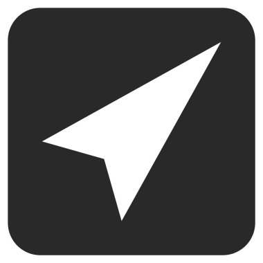 Ok ucu sağ yukarı düz kare vektör simgesi