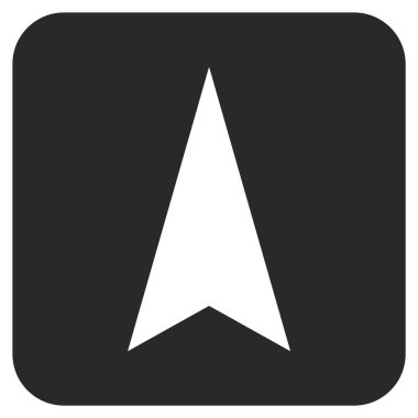 Vektör simge düz yukarı ok ucu kare