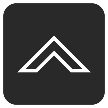 Vektör simge düz yukarı ok ucu kare