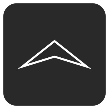 Vektör simge düz yukarı ok ucu kare