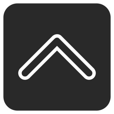 Vektör simge düz yukarı ok ucu kare