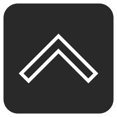 Vektör simge düz yukarı ok ucu kare