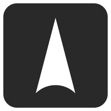 Vektör simge düz yukarı ok ucu kare