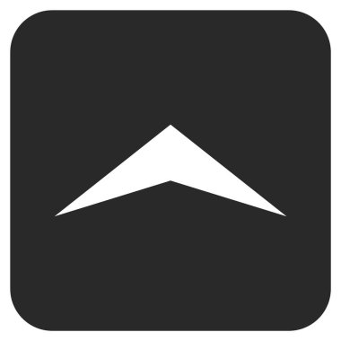 Vektör simge düz yukarı ok ucu kare