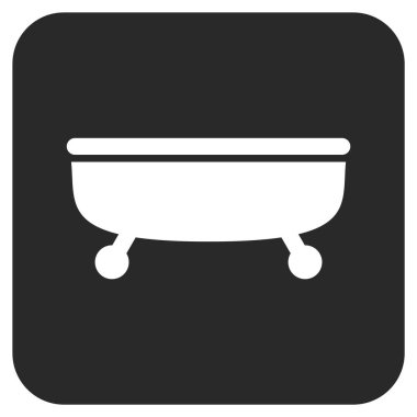 Küvet düz kare vektör simgesi