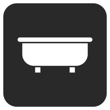 Küvet düz kare vektör simgesi