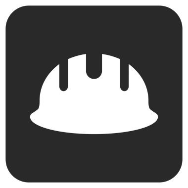 Oluşturucu işçisi düz kare vektör simgesi