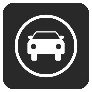 Araba düz kare vektör simgesi